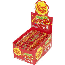 Chupa Chups Cherry Stix, Fondant Filled, Chewy Party Sweets, Suitable for Vegetarians - Bulk Box Of 150 Sticks