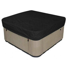 (218*218*30,Black)Waterproof Polyester Square Hot Tub Cover Outdoor Spa Covers