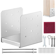 VEVOR 6"x 6" Pfostenbasis, 1 Stück Edelstahl verstellbare Pfostenträgerhalterung
