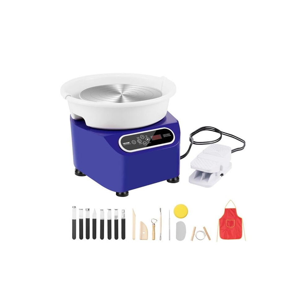 Vevor ZQLPJXS11YC3WK3YIV1 11 in. Pottery Wheel, Blue