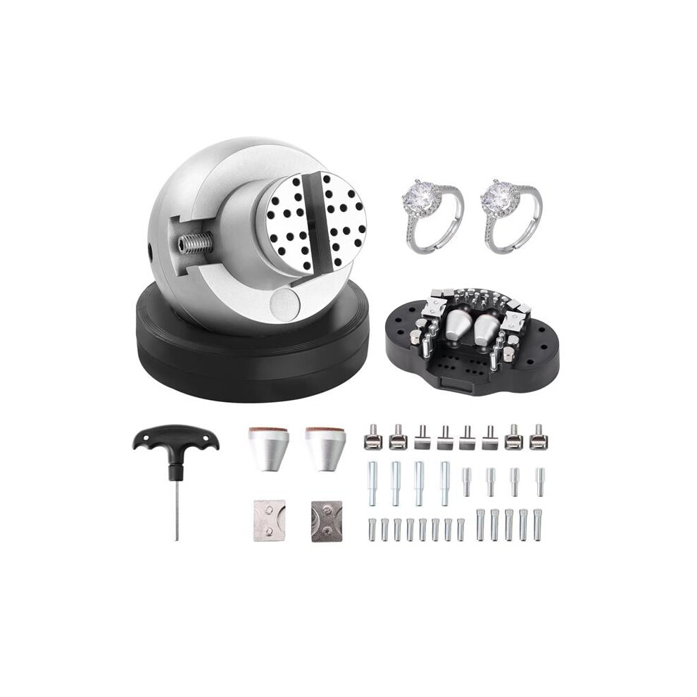 Vevor Wnxzszyhdgw337ts8v0 Ball Vise, 5 In. Engraving Setting Tool, 360 Deg Rotation Engraving Block Vise - 35 Piece