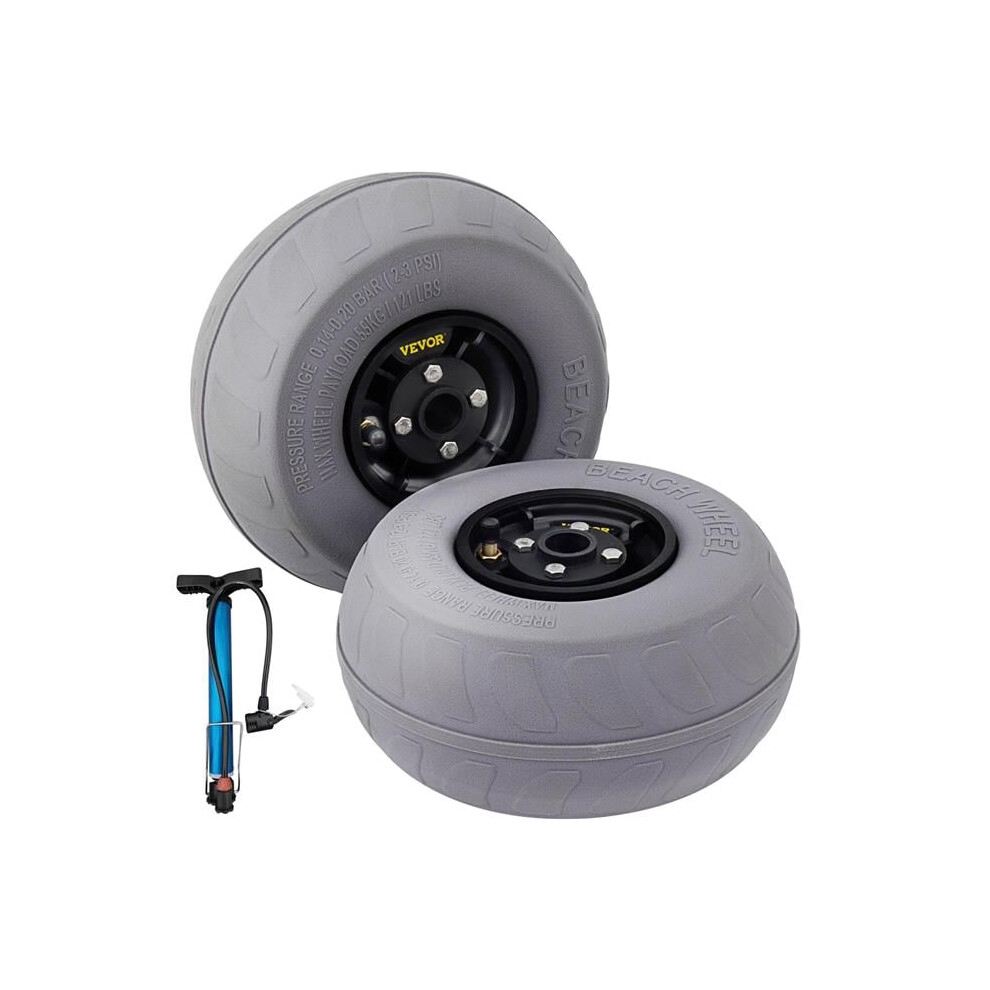 Vevor STLYCBDDWC9VIOMMZV0 Beach Balloon Wheels, 9 in. Replacement Sand Tires - Pack of 2