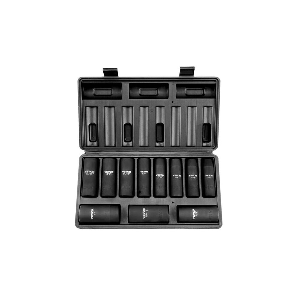 Vevor CJT12SAECRV11JO1IV0 0.5 in. Drive Impact Socket Set - 11 Piece