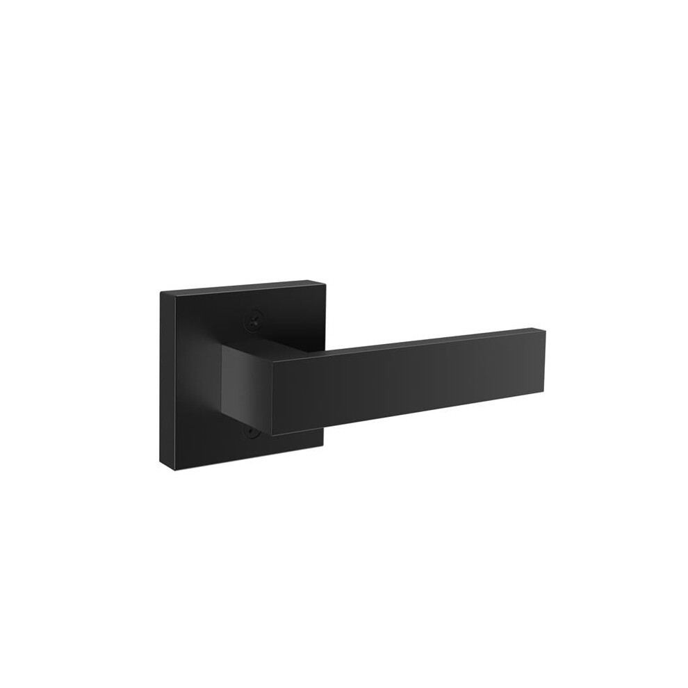 Vevor WGNMBS1JFX005KE1XV0 Non-Turning Single Side Push & Pull Handle, Contemporary Square Door Lever Set, Matte Black