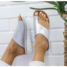 (Silver, EU38) Women Platform Comfy Sandal Shoesbunion Correctorpeep Toe Arch Support Correct