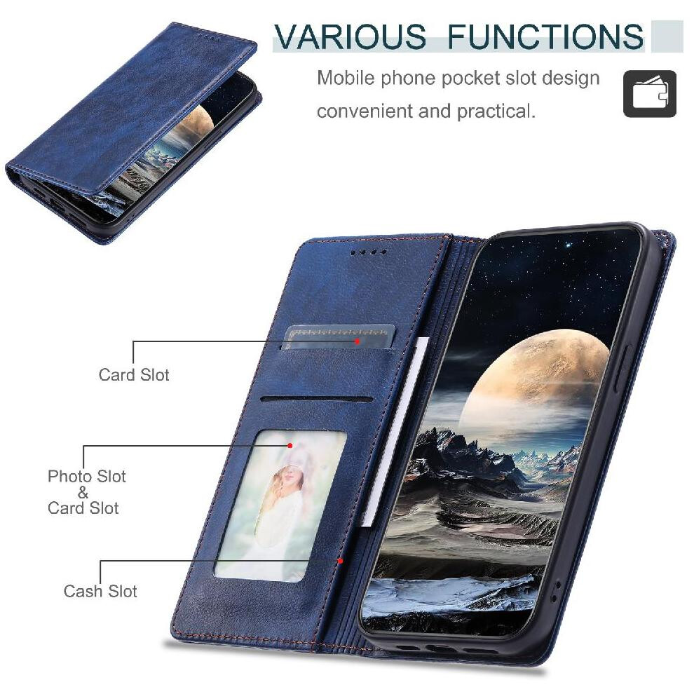 (Blue) Slim Wallet Flip Case For Samsung Galaxy A05s Blue 764549354399