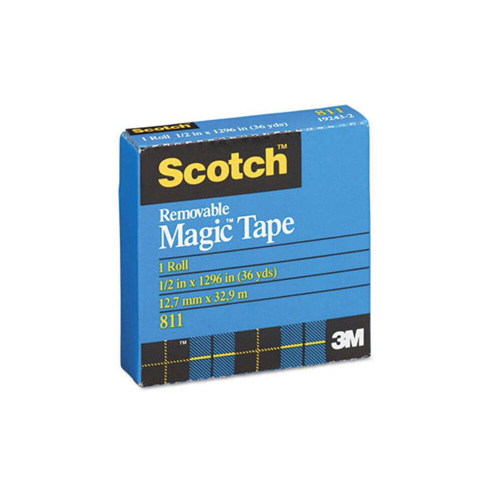 3M  Removable Tape  1/2   x 36 Yards  1 in.Core