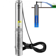 Vevor SJQSBMBNZMC22GDBSV4 1HP 230V 60Hz 37gpm Flow Deep Well Submersible Pump with 207 ft. Head & 33 ft. Electric Cord