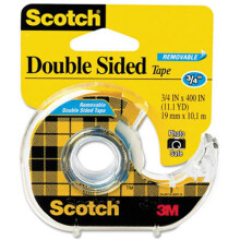 3M Double-Sided Removable Office Tape & Dispenser 3/4 x 11 Yards