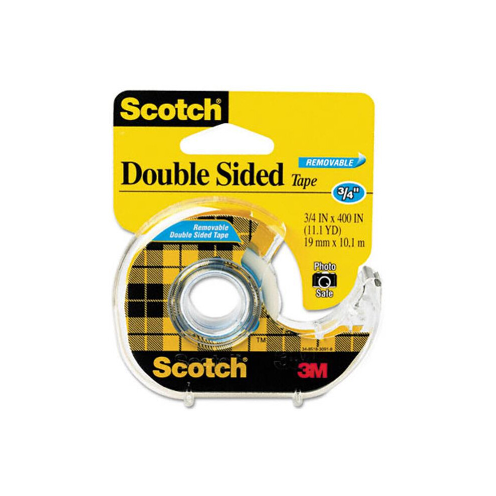 3M   Double-Sided Removable Office Tape & Dispenser  3/4   x 11 Yards