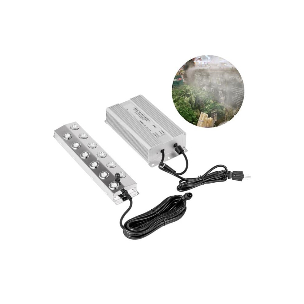 Vevor CSBWHQ12TFS000001V1 12 Head Ultrasonic Mist Fogger Maker with Waterproof Power Supply