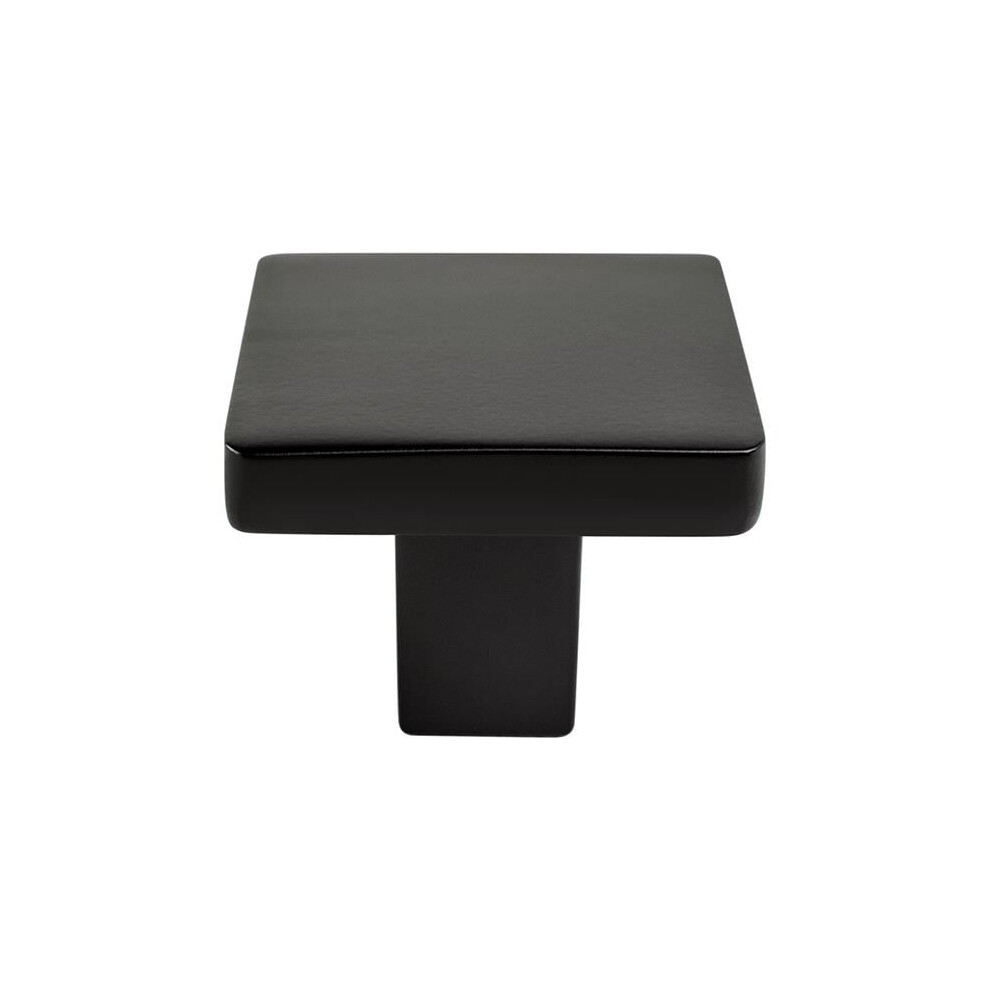 Contemporary Advantage One Matte Black Square Knob 745704257229