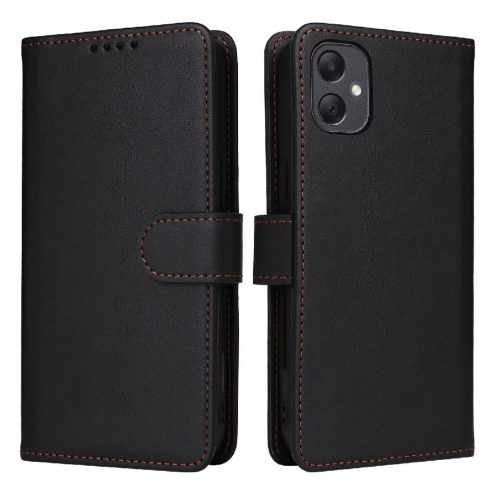(Black) Samsung Galaxy A05 Rfid Blocking Flip Wallet Case Black 764549354818