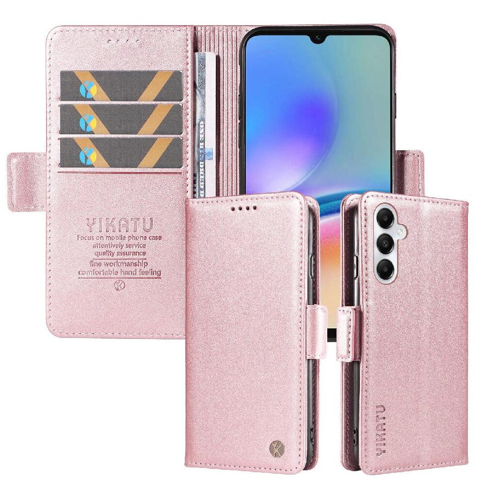 (Pink) Flip Case For Samsung Galaxy A05s With Card Slots Pink 764549355273