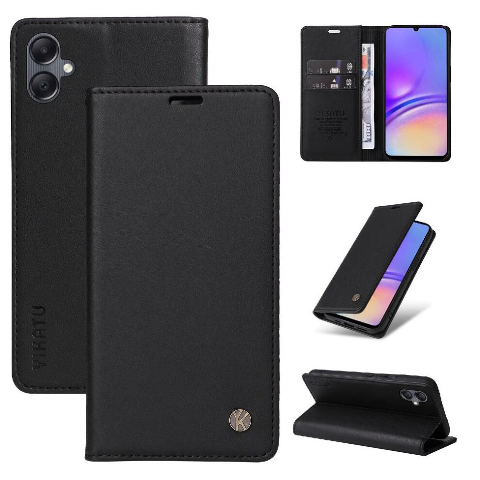 (Black) Samsung Galaxy A05 Flip Case With Card Slots Black 764549355921