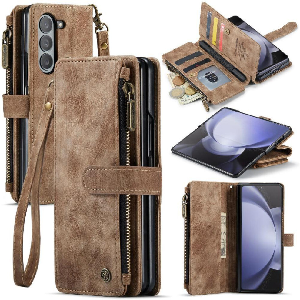 (Brown) Caseme Case For Samsung Galaxy Z Fold5 5G Brown 764549356065