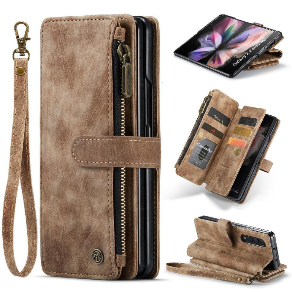 (Brown) Samsung Galaxy Z Fold3 5G Case By Caseme Brown 764549356102