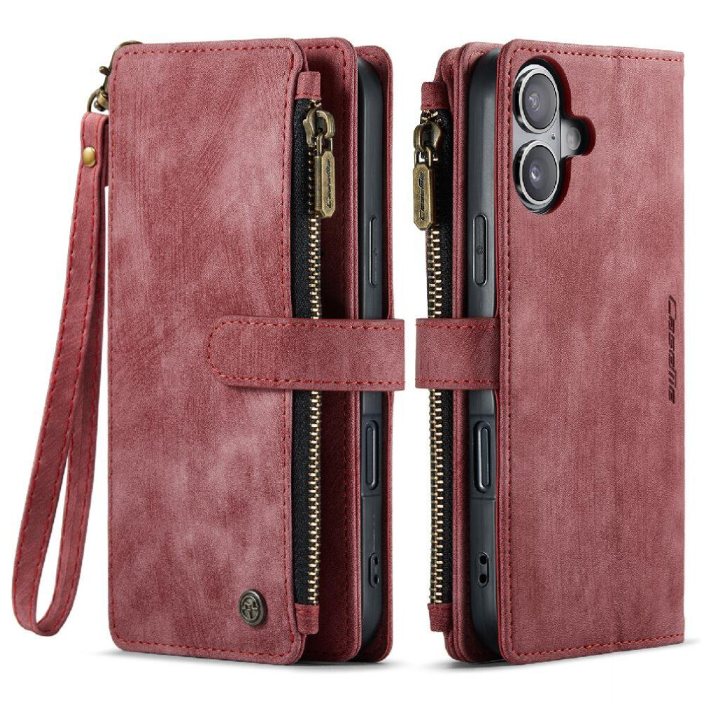 (Red) Caseme Wallet Case For Iphone 16 With Card Slots Red 764549356454