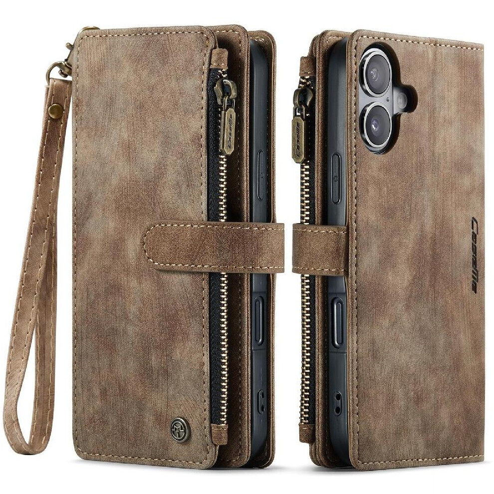 (Brown) Caseme Wallet Case Iphone 16 Plus Card Slots Brown 764549356621