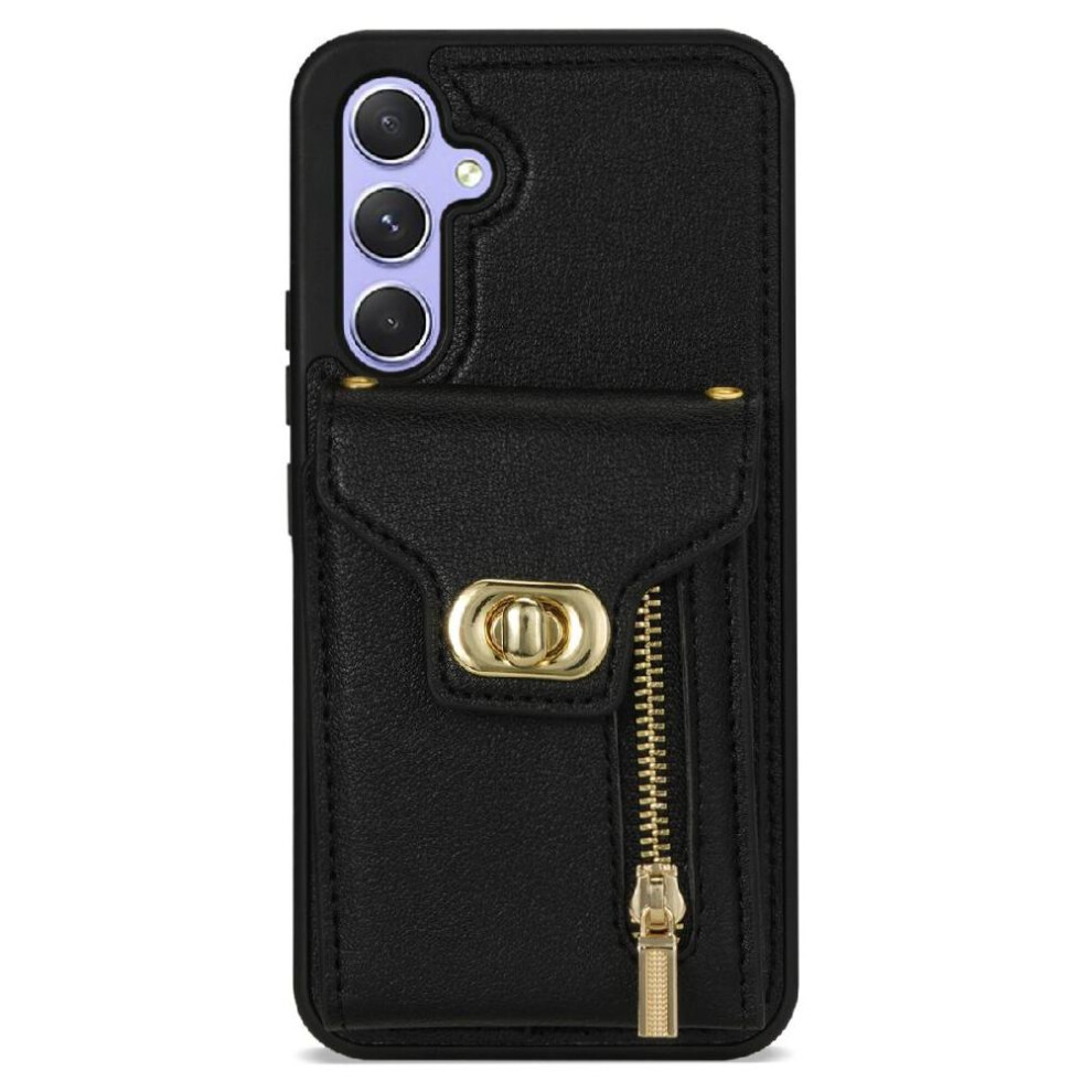 (Black) Magnetic Wallet Case For Samsung Galaxy S23 Fe Black 764549357406