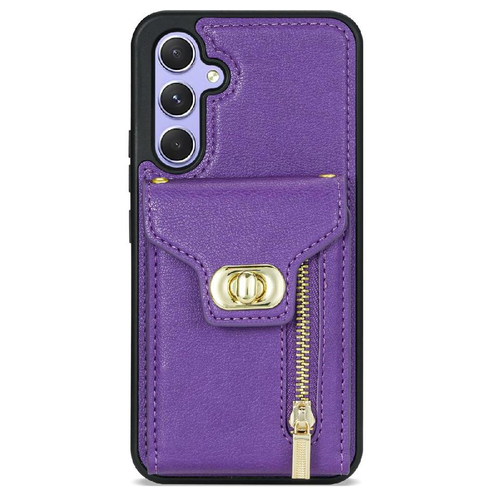 (Purple) Magnetic Wallet Case For Samsung Galaxy S23 Fe Purple 764549357413