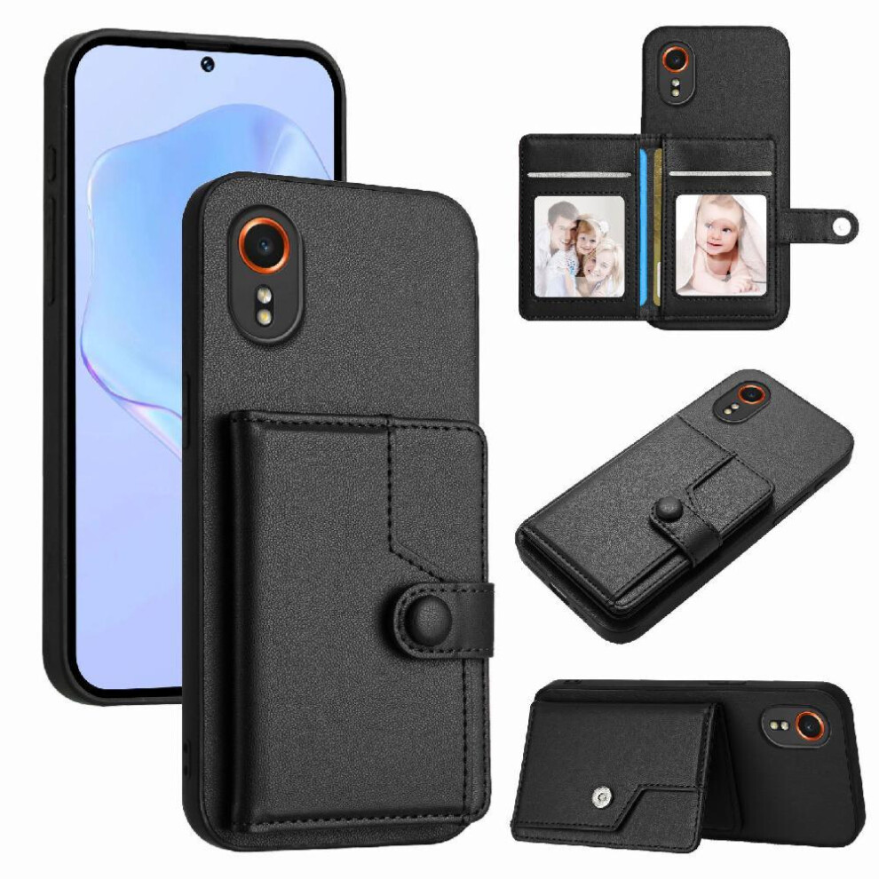 (Black) Samsung Galaxy Xcover 7 Case With Kickstand Black 764549357604