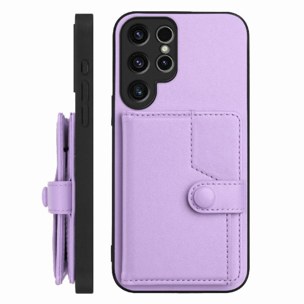 (Purple) Samsung Galaxy S23 Ultra Case With Kickstand Purple 764549357826