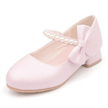 (30,pink)Girl's Toddler Bow Princess Flower Ballerina Flats Shoes