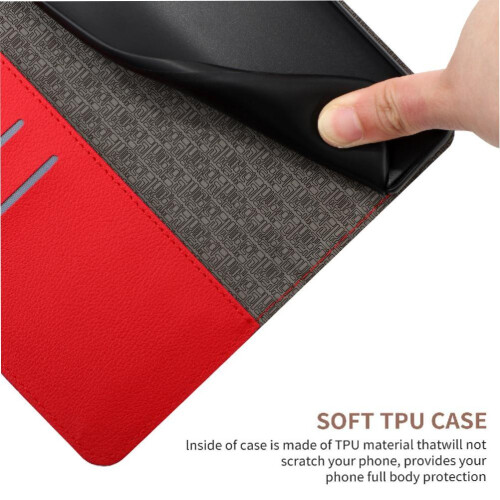 (Red) Samsung Galaxy A26 5g Leather Flip Wallet Case 1