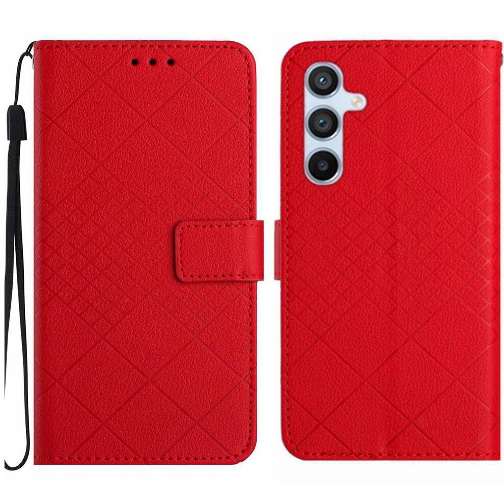 (Red) Samsung Galaxy A26 5G Leather Flip Wallet Case Red 764549359783