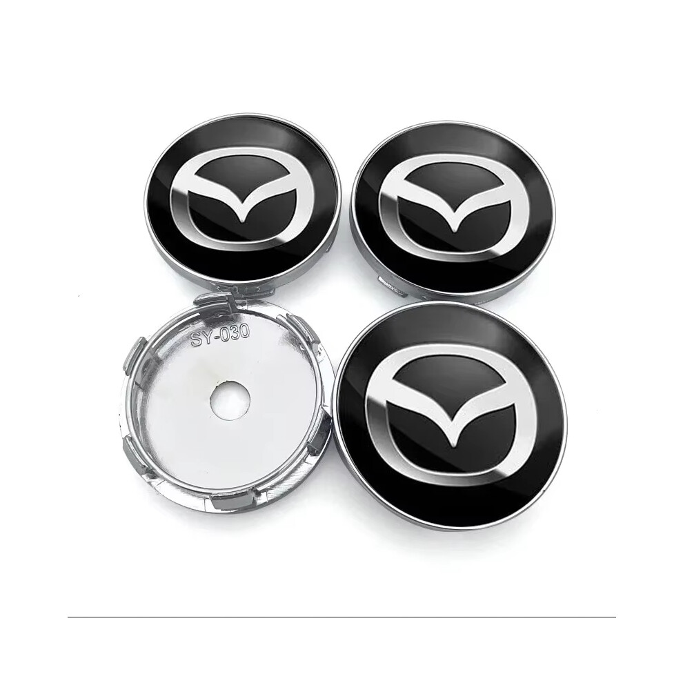 (4Pcs 60Mm Cover) 4Pcs 60Mm Car Wheel Center Hub Cap Rim Cover Emblem Stickers Or Mazda Speed Atenza Axela Demio Atenza Ms Cx30 Cx7 M3 M6 Mx3 Mx5 6922579169626