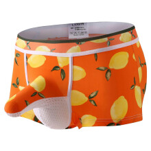 (L,style 1)Men's Underwear Boxer Briefs Anti-Chafing Mens Boxer Briefs Separate Pouch