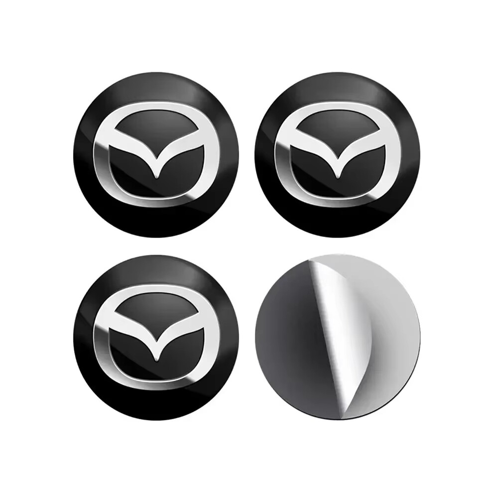 (4Pcs 56Mm Stickers4) 4Pcs 60Mm Car Wheel Center Hub Cap Rim Cover Emblem Stickers Or Mazda Speed Atenza Axela Demio Atenza Ms Cx30 Cx7 M3 M6 Mx3 Mx5 6904981337213