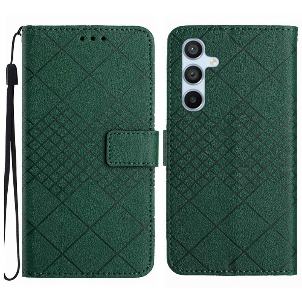 (Green) Samsung Galaxy S24 Flip Case Wallet Pu Leather Green 764549362592