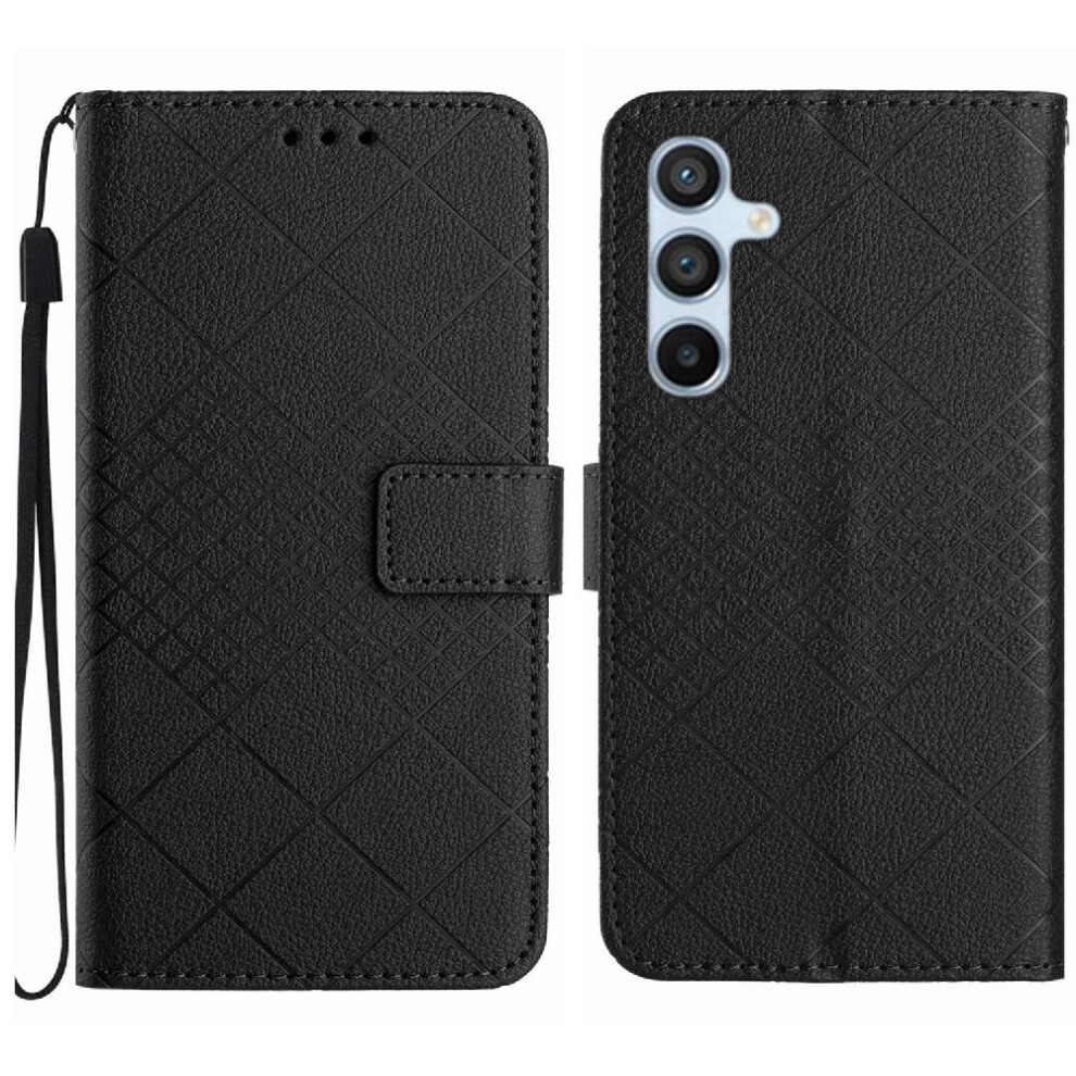 (Black) Samsung Galaxy S24 Flip Case Wallet Pu Leather Black 764549362608