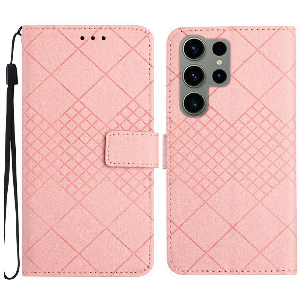 (Pink) Samsung Galaxy S23 Ultra Flip Case Wallet Pink 764549362646