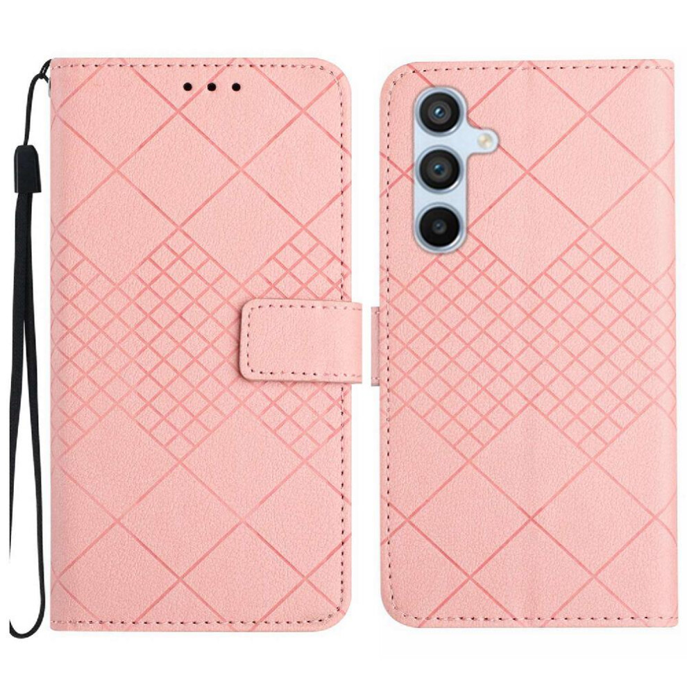 (Pink) Samsung Galaxy S23 Fe Flip Case With Hand Strap Pink 764549362882