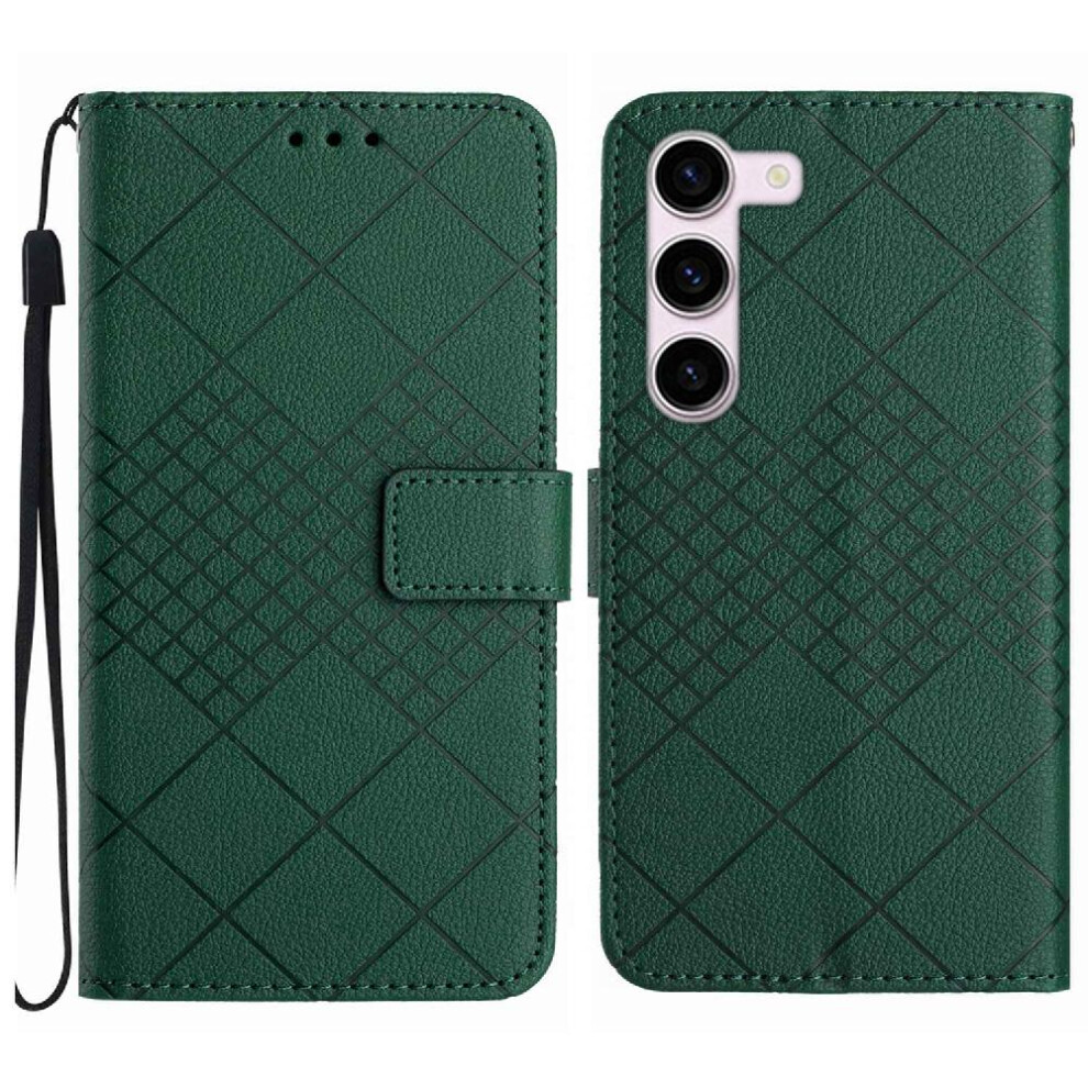 (Green) Samsung Galaxy S23 Flip Case With Hand Strap Green 764549362950