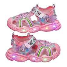 (30,Color 6)Toddler Boys Girls Light Up Athletic Outdoor Summer Sports Sandals
