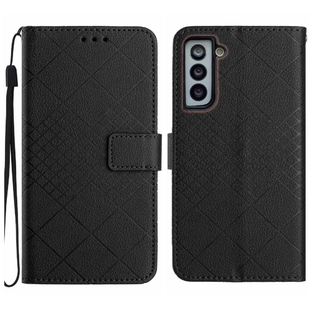 (Black) Samsung Galaxy S21 Plus Flip Case Wallet Black 764549363148