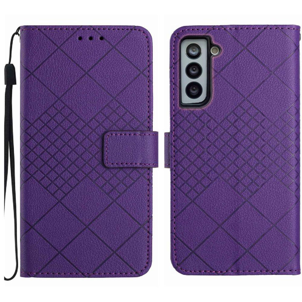 (Purple) Samsung Galaxy S21 Fe Flip Case With Wallet Purple 764549363162