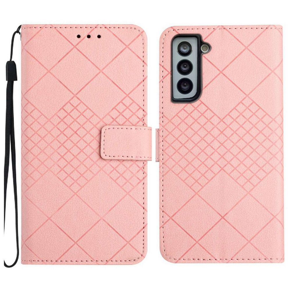 (Pink) Samsung Galaxy S21 Fe Flip Case With Wallet Pink 764549363186