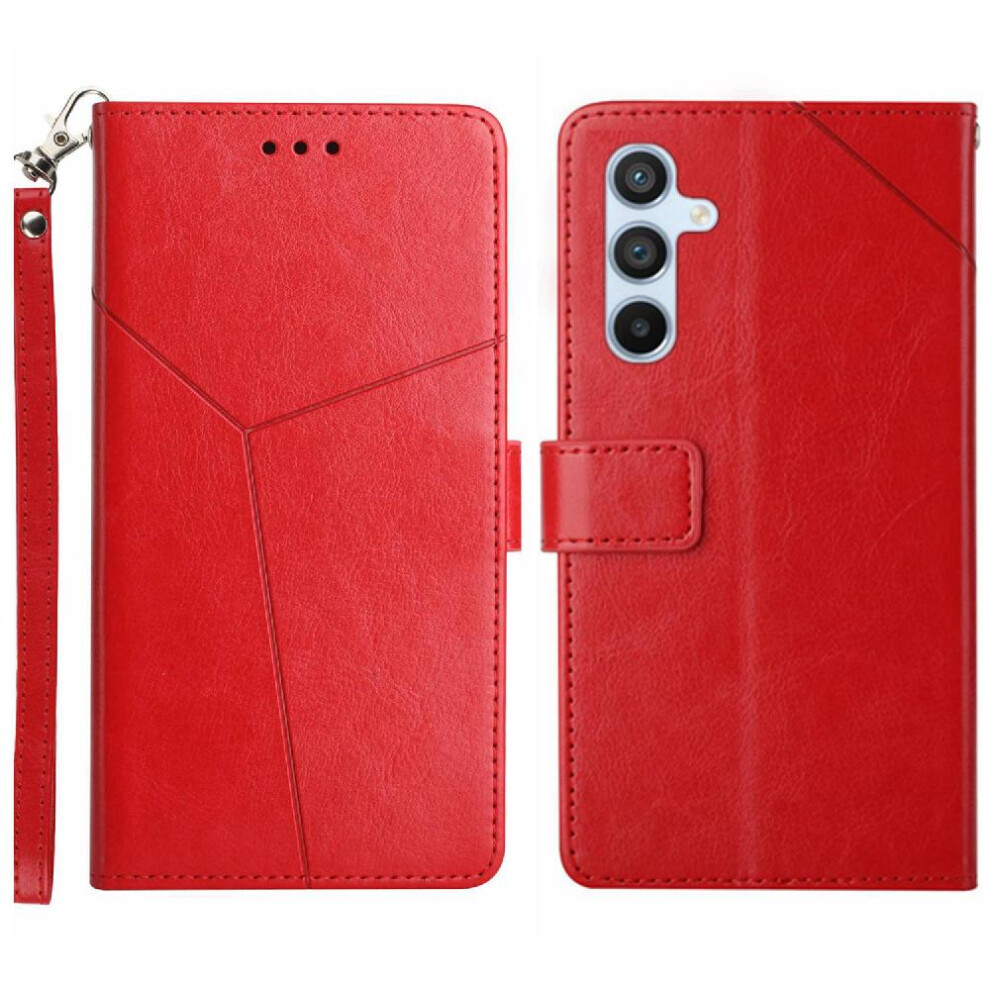 (Red) Samsung Galaxy A35 5G Leather Wallet Case Red 764549363476
