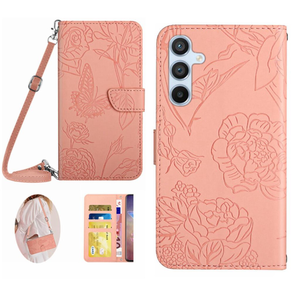 (Pink) Samsung Galaxy S24 Plus Case With Wallet Feature Pink 764549363568