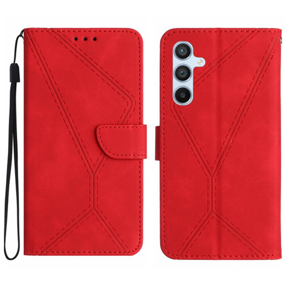 (Red) Samsung Galaxy S24 Plus Tpu Leather Case Red 764549363933