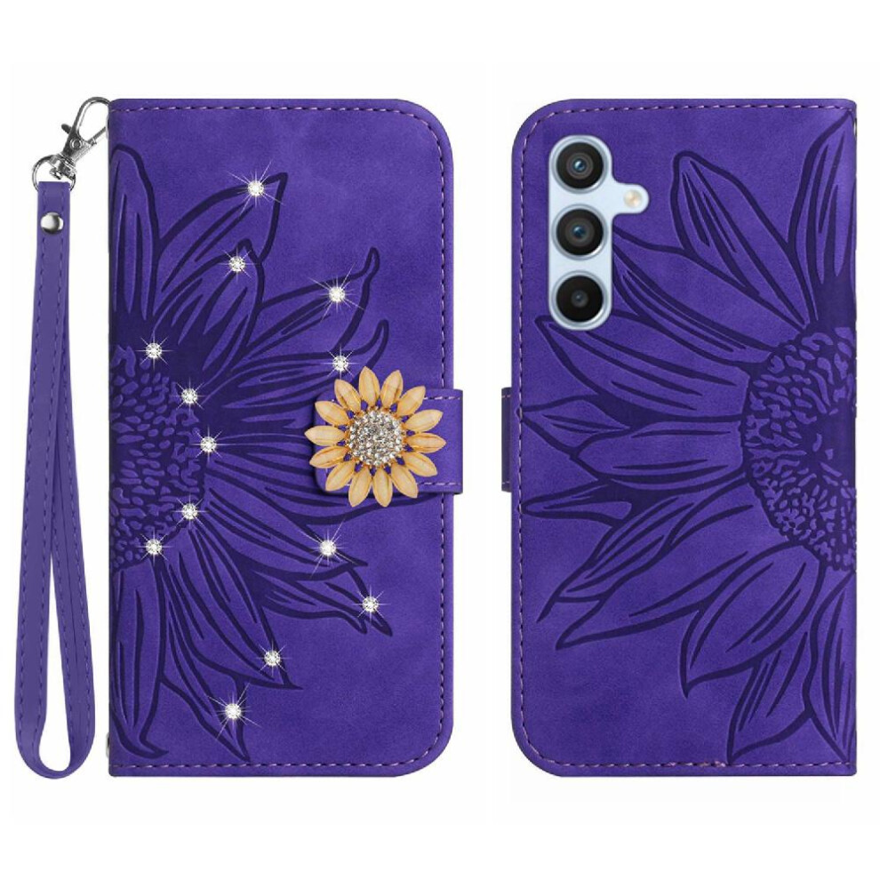 ( Violet) Shockproof Wallet Case For Samsung Galaxy S24 Plus Dark 764549364497
