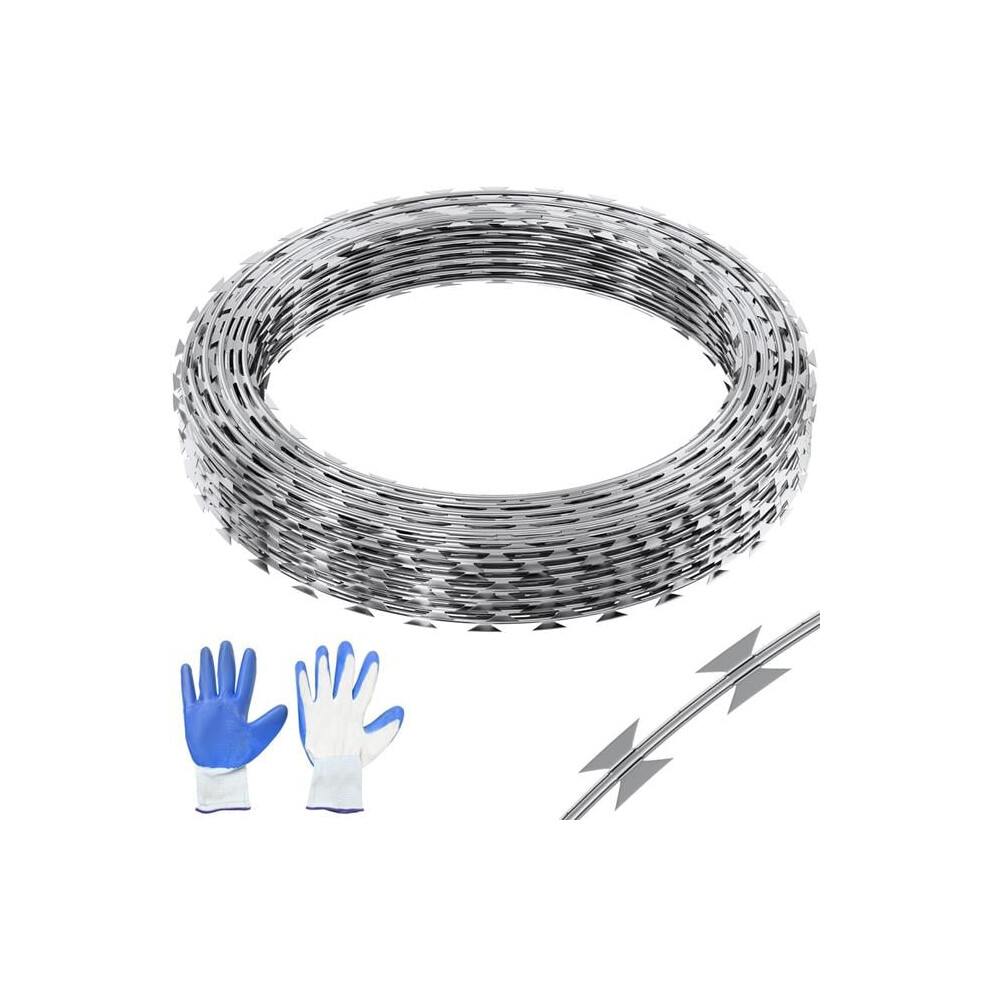 Vevor JSSWDPCS250YXWEIKV0 246 ft. Razor Barbed Wire, 5 Rolls