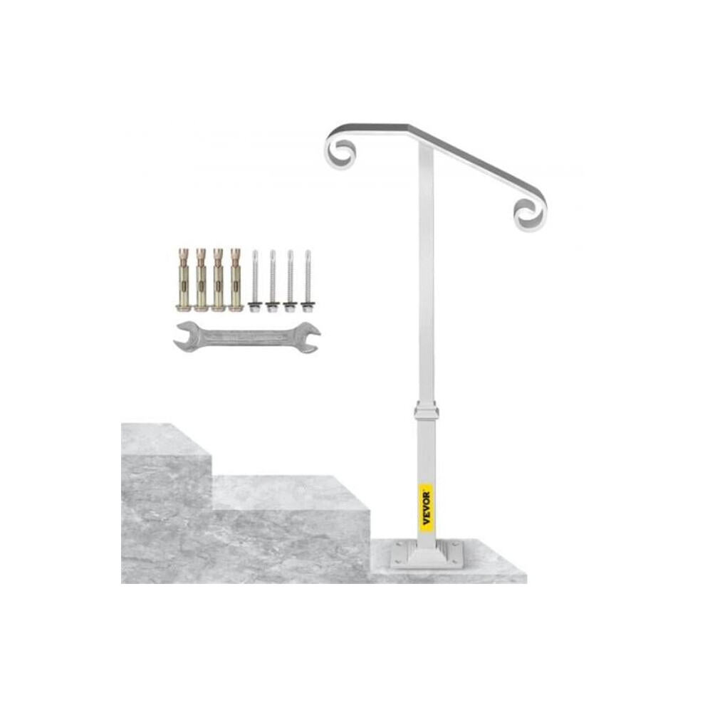 Vevor LTFSBSDDZJSFS0001V0 Handrail Wrought Iron Post, White