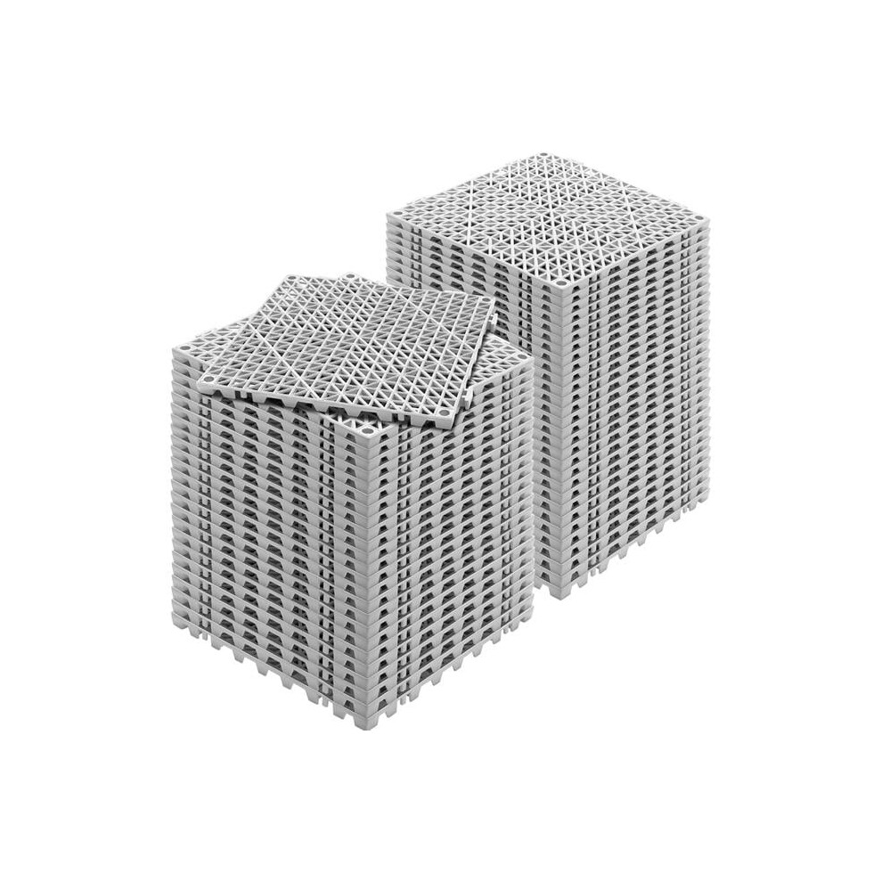 Vevor HZXSJDD1212YMI824V0 12 x 12 x 0.6 in. Splicing Interlocking Tile, Grey - 55 Piece