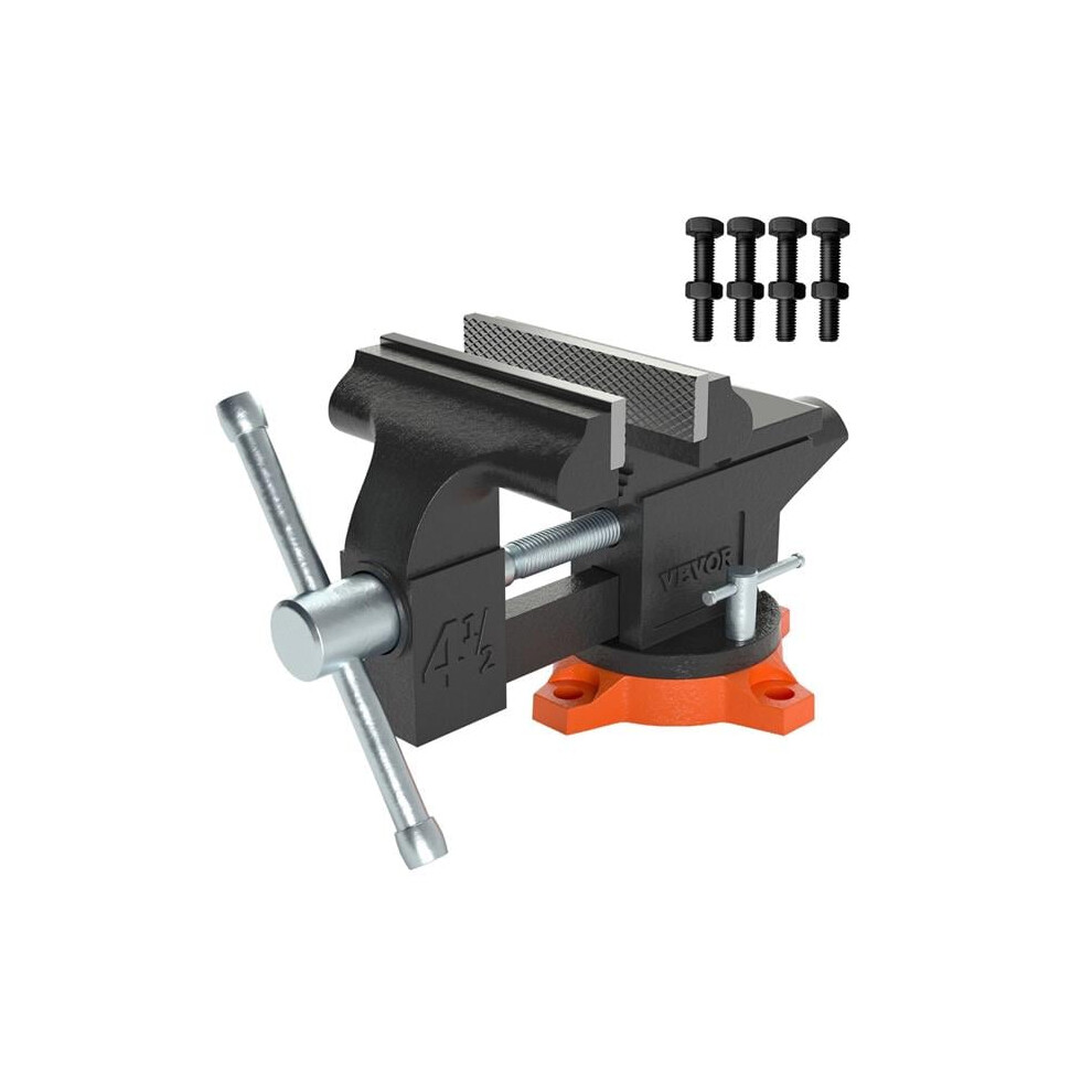 Vevor DGNTQDXZSYC45IU5AV0 4.5 in. Bench Vise with Anvil 240 Swivel Base Heavy Duty Multipurpose Vise